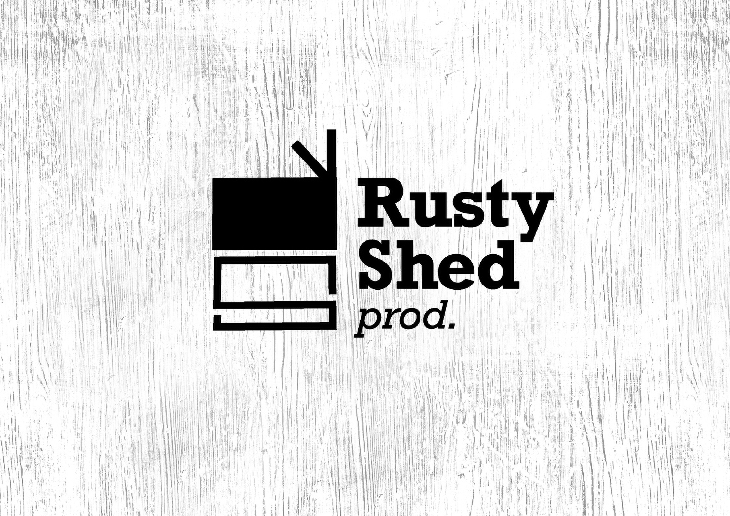Inverted letter 'R' on a letter 'S', forming a TV resting on a socle.