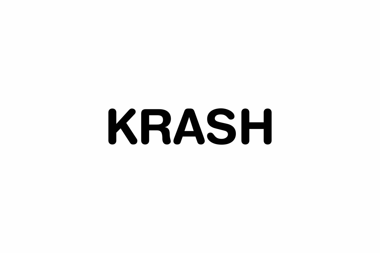 Animation distorting rounded letters from a logotype.